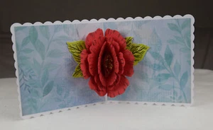 Ausgefallene Karte, Handarbeit, Glückwunschkarte, Geburtstag,Blüte,Schmetterling - Bild 1 von 2