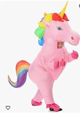 Disfraz de unicornio rosa con alas, adulto Foto 1 de 2