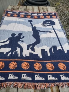 56" x 46" multi colored Tapestry game room basketball rug shoes sneakers ๐๐ - Picture 1 of 10