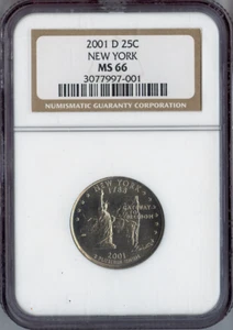 2001-D New York State Quarter NGC MS66 Business - Picture 1 of 2