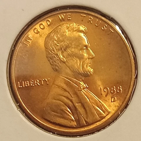 1988 D Lincoln Memorial Cent BU Uncirculated Red Free shipping! Cover