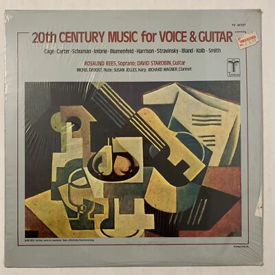 Sealed 20th Century Music For Voice Guitar LP John Cage Carter Schuman Imbrie Foto 1 de 4