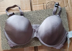 Felina Paramour Gorgeous T-Shirt Bra Dark Taupe 34DD Padded Underwire 4-33 - Picture 1 of 1