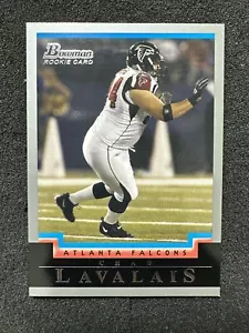 Bowman Football Chad Lavalais 2004 #181 tarjeta de novato a radiocontrol Atlanta Falcons - Imagen 1 de 2