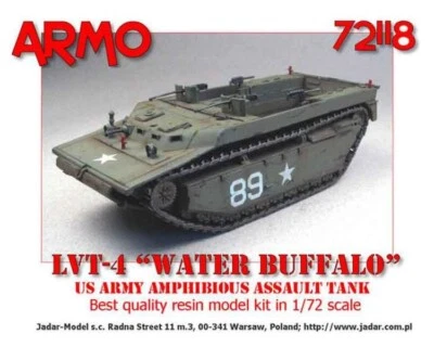 JADAR MODEL 72118 - LVT-4 "WATER BUFFALO" US ARMY AMPHIBIOUS TANK - 1/72 RESIN - Immagine 1 di 2