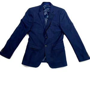 Chaqueta Blazer Topman Calce Ajustado Dos Botones Azul Marino Para Hombre Talla 36R - Imagen 1 de 9