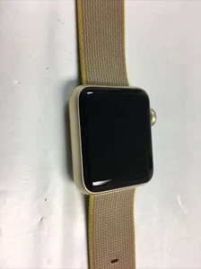 Apple Watch Series 2 38mm Gold Case Yellow/Light Grey Nylon Band - MNP32LL/A - Zdjęcie 1 z 6