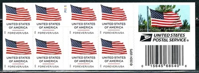 Mint US Flag Booklet Pane of 20 Forever Stamps Scott# 6020 (MNH) - Image 1 of 2