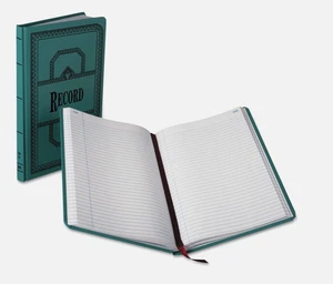 Boorum & Pease Account Book Record Rule Blue 300 Pages 12 1/8 x 7 5/8  66-300-R - Picture 1 of 1