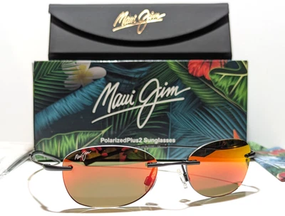 Maui Jim Aki Aki Matte Black Polarized Hawaii Lava Lens Sunglasses RM333-2M - Image 1 of 4
