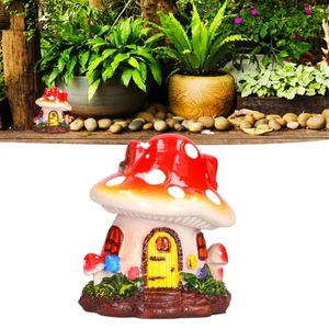 Mushroom Resin Sculpture for Bonsai Garden Decoration Lawn Ornament - Picture 1 of 12