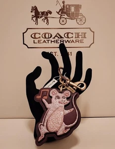 Nuevo Llavero de Cuero Coach Musical Ratón Bailarín FOB Bolso Dije - 39500 RARO - Imagen 1 de 9