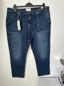 Fat Face Capri Sway Slim Jeans Blue Uk Size 22 Short NWTs - Picture 1 of 8