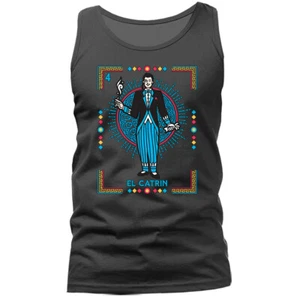 TARJETA DE LOTERÍA MEXICANA EL CATRIN GRÁFICO CAMISETA SIN MANGAS - Imagen 1 de 11