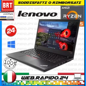 PC PORTATILE NOTEBOOK LENOVO A485 RYZEN 5 PRO 2500 14" RAM 8GB SSD 128GB WIN11 - Afbeelding 1 van 6