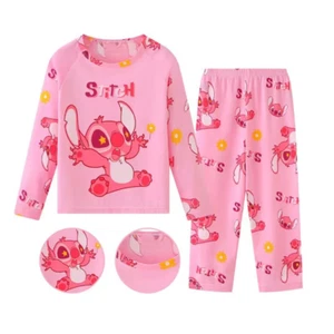 New Spring Children'S Clothing Sets Stitch Angel Boy Sleepwear Long Sleeved Pant - Picture 1 of 16