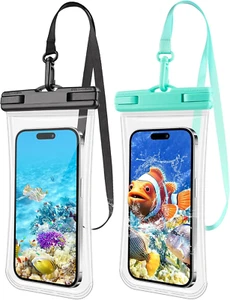2 Pcs Waterproof Phone Pouch, Clear Waterproof Phone Case for Iphone 15 Pro Max - Picture 1 of 12