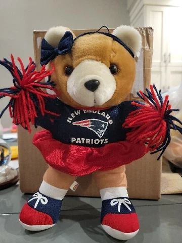 New England Patriots Cheerleader Stuffed Bear Plush Cover
