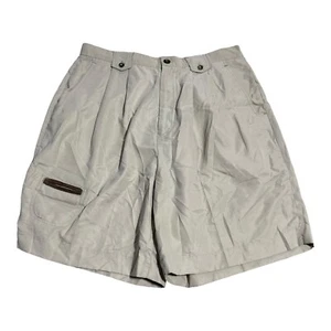 Jamie Sadock Women's 12 Tan Pleated Bermuda Cargo Golf Shorts Pockets High Rise - Picture 1 of 8
