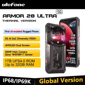 Global Ulefone Armor 28 Ultra 5G AI imágenes térmicas teléfono para puertas 1024 GB 64 MP - Imagen 1 de 10
