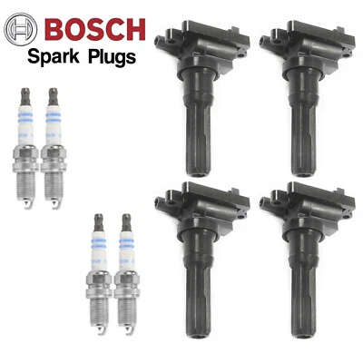 Катушка зажигания UF523 и платиновая свеча зажигания Bosch для 03–06 Mitsubishi Lancer 2,0 л - Изображение 1 из 4