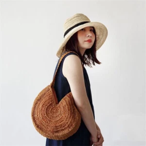 Summer Womens Beach Bag Casual Large Straw Shopping Handbag One-shoulder Bag - Picture 1 of 15