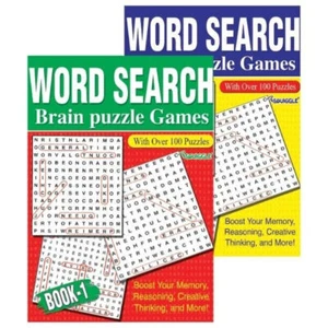 2 x Large Format Word Search Book - Large Printed - BOOK1 + 2- 270 Brain Puzzle - Picture 1 of 7
