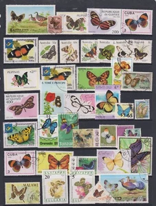 (Z-156) ASSORTED STAMPS BUTTERFLIES - Picture 1 of 1