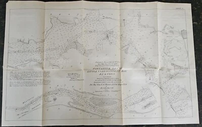 Mapa antiguo 1880 Pawcatuck River & Little Narragansett Bay RI/CT 23x15 Foto 1 de 4