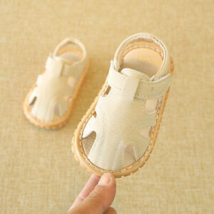 Girls Flat Sandals Summer Toddler Baby Kids Soft-Soled Soft-Soled  Shoes Size UK
