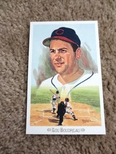 Perez Steele Celebration Hall of Fame Postcard Lou Boudreau Indians