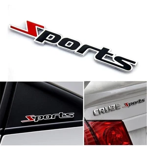 Sports Word letter 3D Chrome metal Car Sticker Emblem Badge Decal Auto Sticker - Zdjęcie 1 z 3