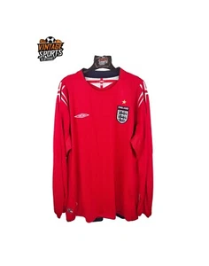 England Football Long Sleeve Away Shirt 2004-2006 (XL) Umbro Jersey - Picture 1 of 4