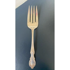 Antike WM Rogers Mfg. Co große Serviergabel, extra Teller Silberbesteck Blumengabel - Bild 1 von 3