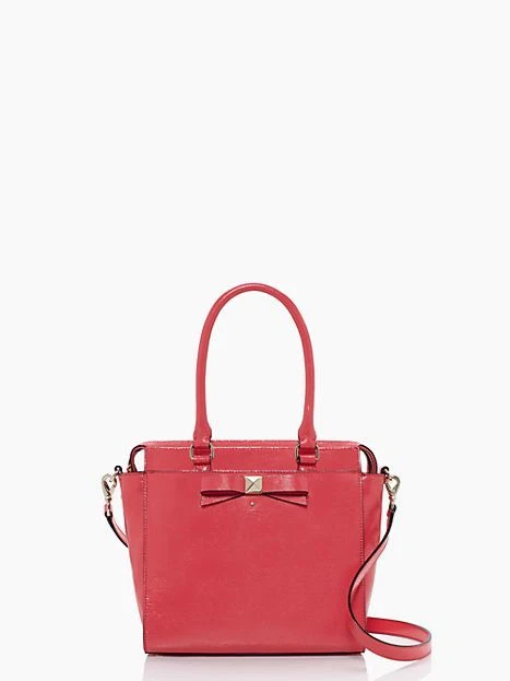 Kate Spade Beacon Court Jeanne Strawberry Patent Leather Shoulder Satchel Bag