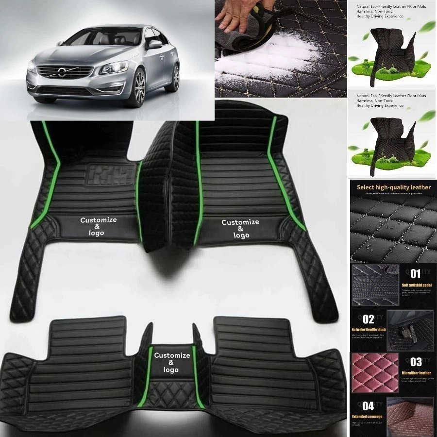 For Volvo S60 Car Floor Mats Luxury Waterproof Carpets Liners Interior Auto Foto 1 de 4