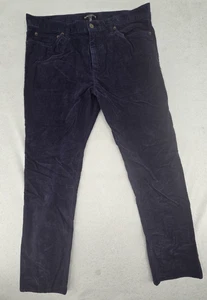 J Crew Cord Herren Flex Hose 34 x 30 blau Chino Freizeit gerade flache Vorderseite - Bild 1 von 16