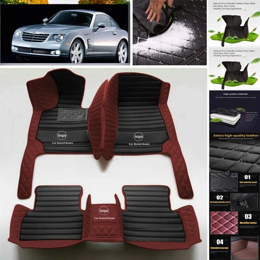 For Chrysler Crossfire Car Floor Mats Anti-Slip Carpets Handmade Liners Foto 1 de 4
