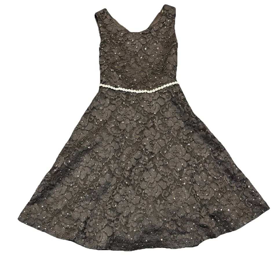 Vestido de fiesta de Navidad Speechless para niñas talla 8 negro brillante iglesia Foto 1 de 4