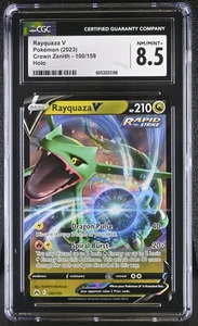 2023 Crown Zenith #100/159 Rayquaza V CGC 8.5 - Picture 1 of 2