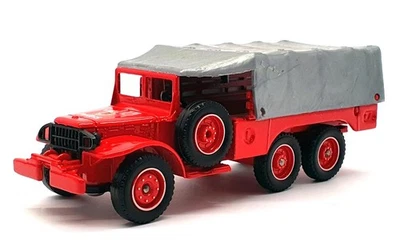 Solido 1/43 Scale 2105 - Dodge 6x6 Pompiers Fire Truck - Red/Silver - Image 1 of 4
