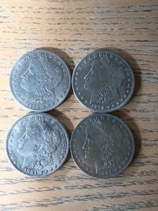 USA MORGAN DOLLARS 1878, 1879 1881 1892 CC X4 COINS COLLECTORS FILLER COINS NEW - Picture 1 of 3