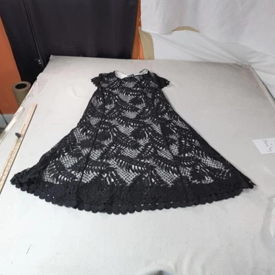 Vestido Whimsigoth Mujer 20 W Negro Alfani Encaje Crochet Forrado Hada Grunge Vamp Foto 1 de 4