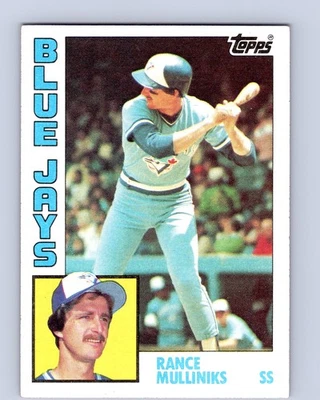 1984 Topps #762 Rance Mulliniks Toronto Blue Jays Baseball Card - Image 1 of 2