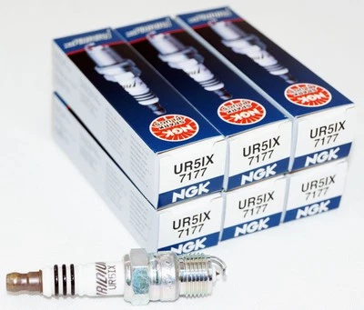 Set of 6 Genuine NGK 7177 UR5IX Iridium IX Spark Plugs - Image 1 of 4