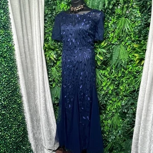 Ever Pretty Dress 3XL Blue Evening Maxi Sequins Formal Gown Short Sleeve 2905 - Picture 1 of 9
