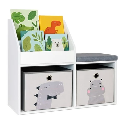 Kinderbank Lesebank Sitzregal Kindersitztruhe Bücherregal Kinderregal Sitzbank - Bild 1 von 4