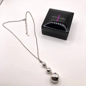 Triple ball pendant necklace 925 silver 46cm chain Jasper Conran boxed - Picture 1 of 12