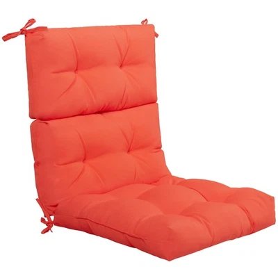 22" x 44" Back Chair Cushion Tufted Pillow Comfortable Seating Pad Office Orange - Image 1 of 4