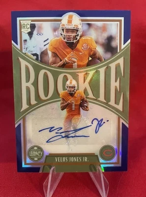 2022 Panini Legacy-Sapphire-#168 Velus Jones Jr. Rookie Auto 28/35 - Image 1 of 4
